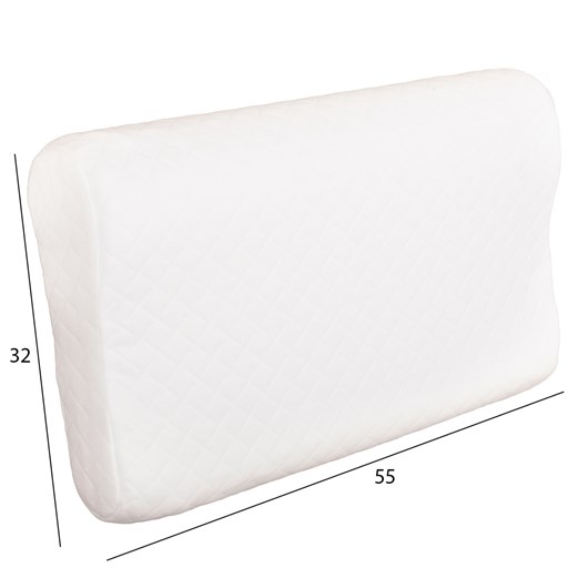 ΜΑΞΙΛΑΡΙ ΥΠΝΟΥ BEZEL HM673 MEMORY FOAM-ΛΕΥΚΟ ΥΦΑΣΜΑ 55x32Υεκ