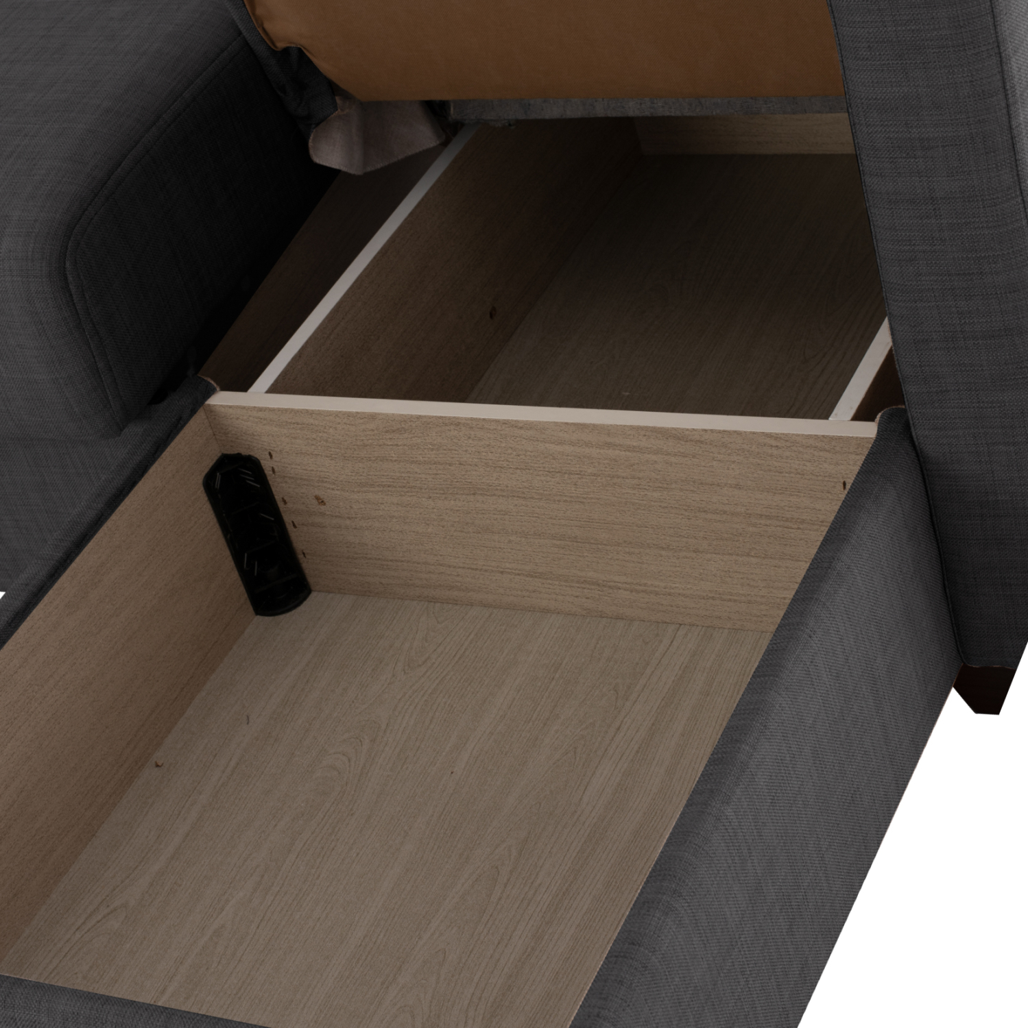 ΚΑΝΑΠΕΣ ΚΡΕΒΑΤΙ GHUFRAN ΓΩΝΙΑ ΑΝΑΣΤΡΕΨΙΜΗ ΓΚΡΙ ΜΕ ΑΠΟΘΗΚΕΤΙΚΟ ΧΩΡΟ HM3244.03 202x140x78Yεκ.