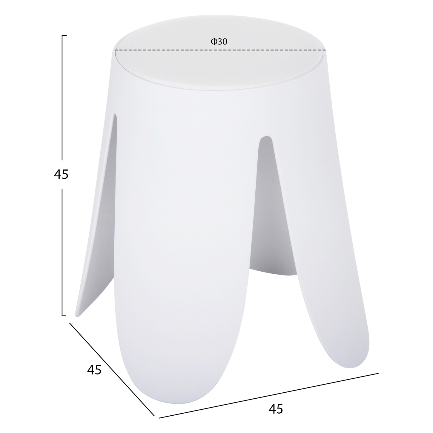 ΣΚΑΜΠΟ ΠΟΛΥΠΡΟΠΥΛΕΝΙΟΥ DENTY HM9619.01 ΛΕΥΚΟ-ΚΑΘΙΣΜΑ PU Φ30x45Υεκ
