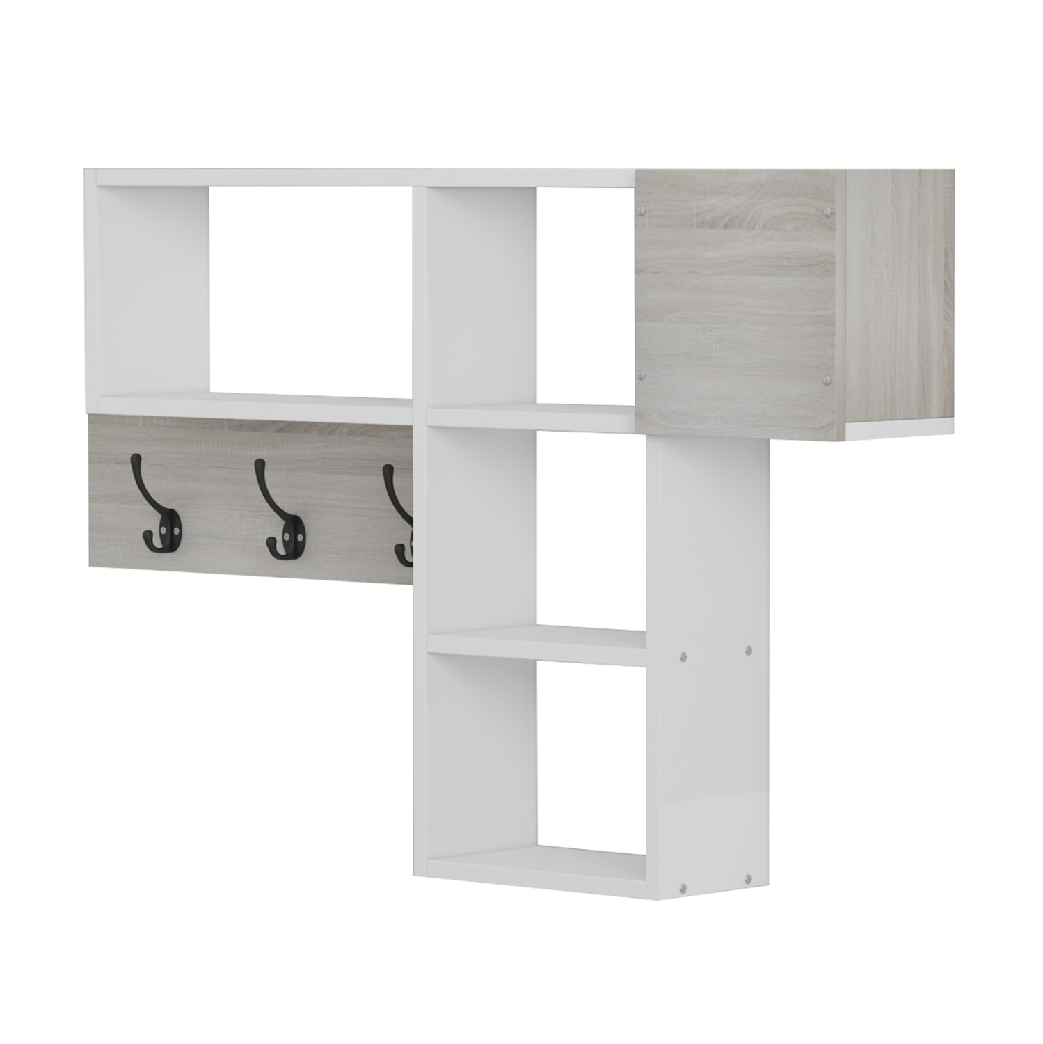 ΚΡΕΜΑΣΤΡΑ ΕΙΣΟΔΟΥ ΜΕ ΡΑΦΙΑ HARLAN HM8973.12 ΜΕΛΑΜΙΝΗ ΣΕ SONAMA-ΛΕΥΚΟ 99,5x15x61Υεκ.