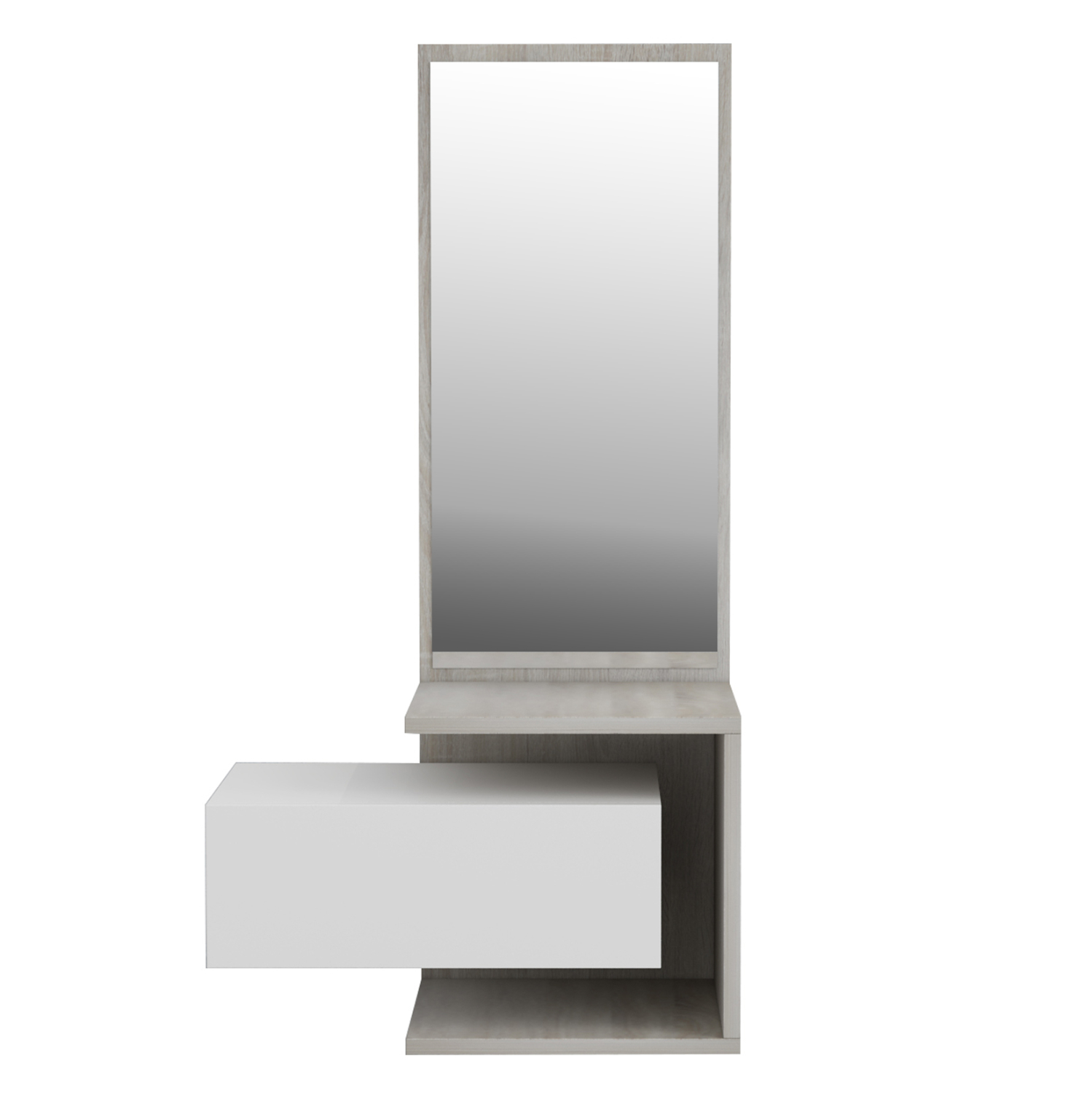 ΕΠΙΠΛΟ ΕΙΣΟΔΟΥ ΤΟΙΧΟΥ ΜΕ ΚΑΘΡΕΠΤΗ MEARA HM8984.14 ΜΕΛΑΜΙΝΗ ΣΕ SONAMA-ΛΕΥΚΟ 49,1x31,3x90Υεκ.