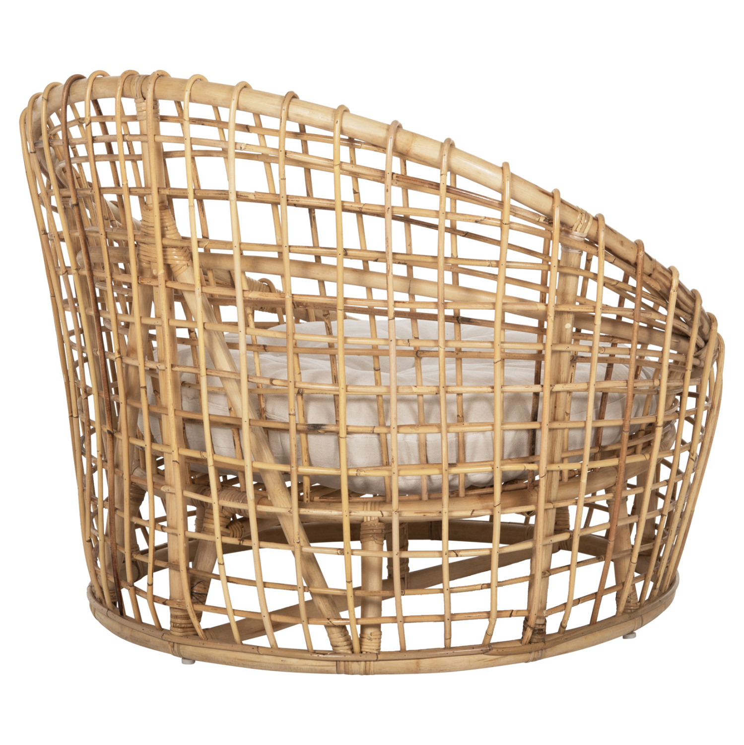 ΠΟΛΥΘΡΟΝΑ ENTO HM9814 RATTAN ΣΕ ΦΥΣΙΚΟ-ΜΠΕΖ ΜΑΞΙΛΑΡΙ 85x75x67Yεκ.