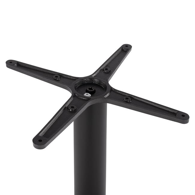 ΒΑΣΗ ΜΕΤΑΛΛΙΚΗ ΜΑΥΡΗ ΜΑΤ 45Χ45Χ72εκ. ΜΕ ΣΤΑΥΡΟ 46Χ46 ΚΑΙ ΡΕΓΟΥΛΑΤΟΡΟΥΣ HM438