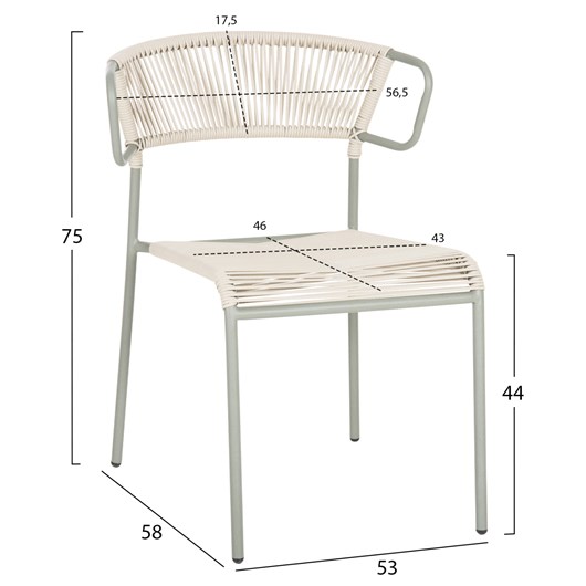 ΚΑΡΕΚΛΑ SUKI HM6053.05 ΜΕΤΑΛΛO KAI ΣΥΝΘΕΤΙΚΟ RATTAN ΣΕ ΑΝΟΙΧΤΟ ΠΡΑΣΙΝΟ 54x62x80Υεκ