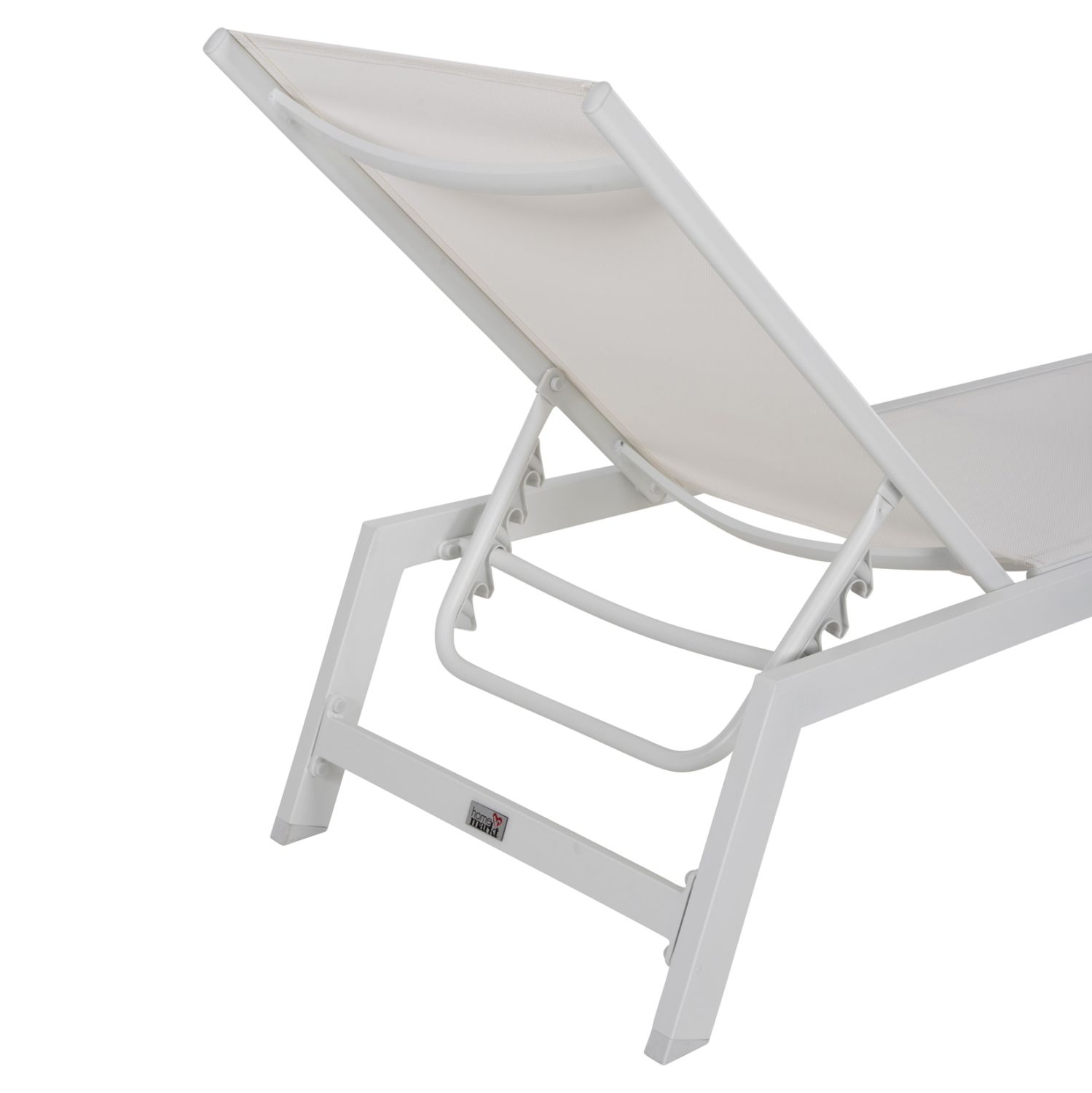 ΞΑΠΛΩΣΤΡΑ ΑΛΟΥΜΙΝΙΟΥ ΜΕ ΜΑΞΙΛΑΡΙ RABIA HM5982.01 ΣΕ ΛΕΥΚΟ 191,5x60x89,5Υεκ.