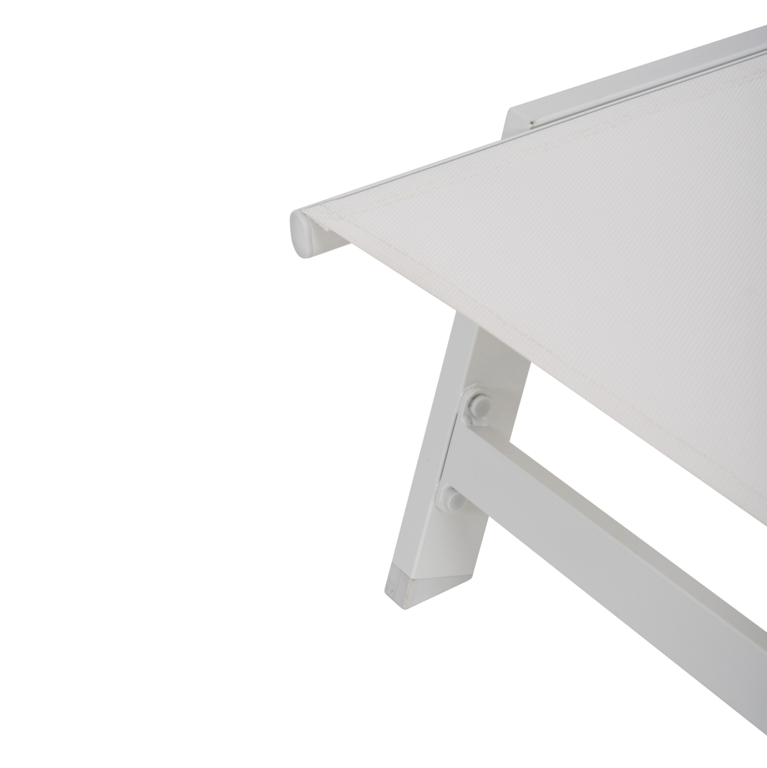 ΞΑΠΛΩΣΤΡΑ ΑΛΟΥΜΙΝΙΟΥ ΜΕ ΜΑΞΙΛΑΡΙ RABIA HM5982.01 ΣΕ ΛΕΥΚΟ 191,5x60x89,5Υεκ.