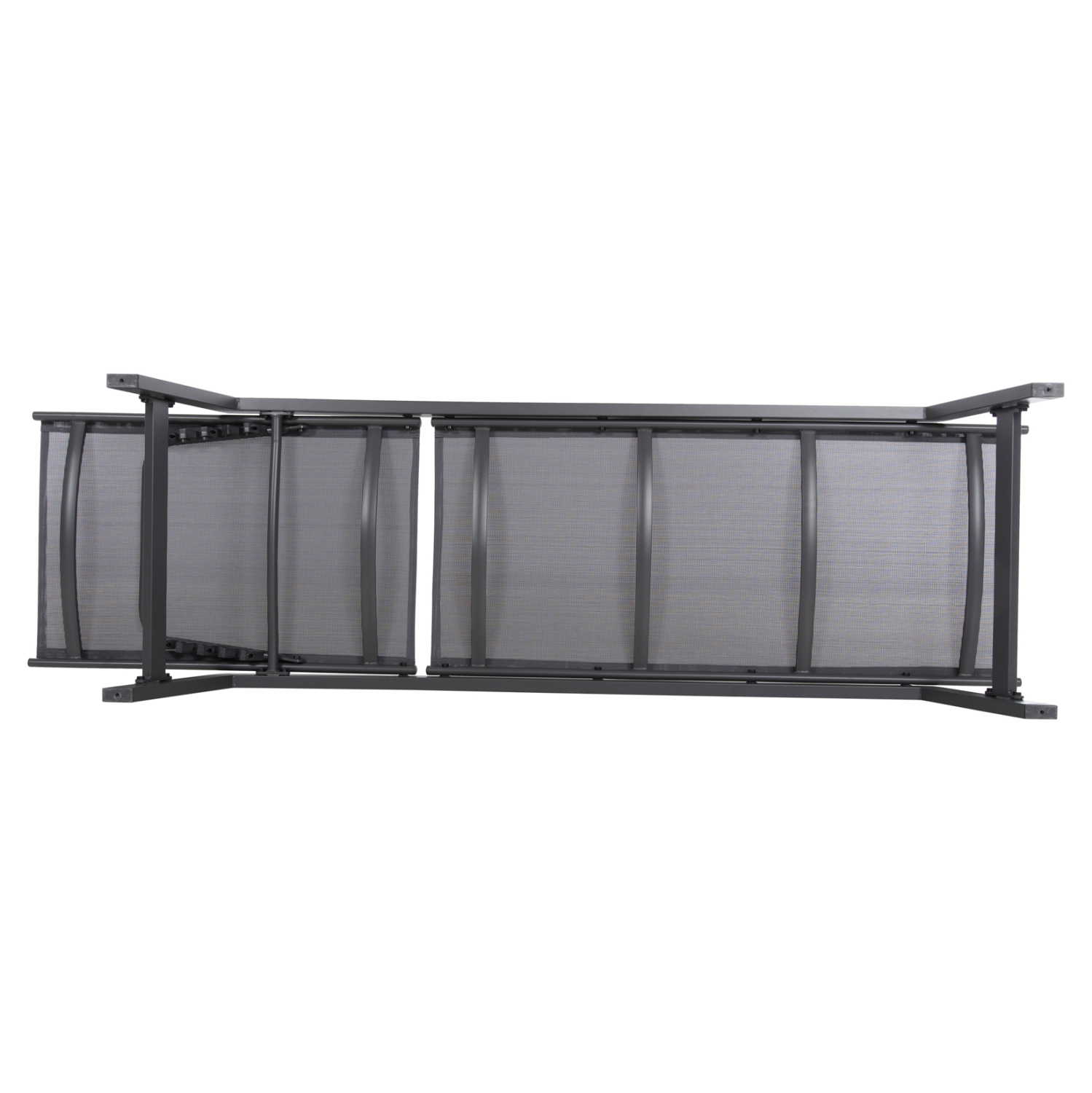 ΞΑΠΛΩΣΤΡΑ ΑΛΟΥΜΙΝΙΟΥ ΜΕ ΜΑΞΙΛΑΡΙ RABIA HM5982.03 ΣΕ ΑΝΘΡΑΚΙ 191,5x60x89,5Υεκ.