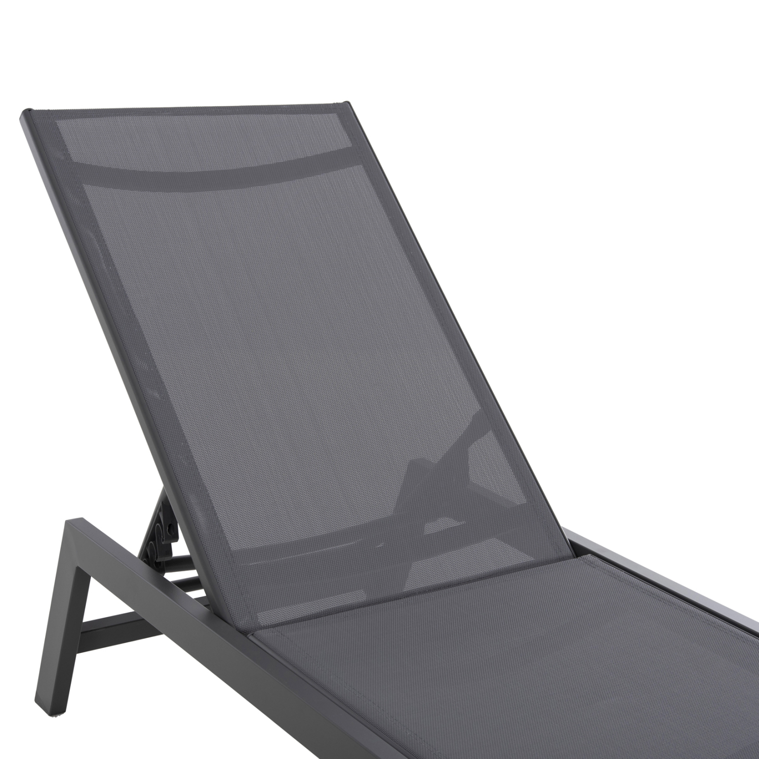 ΞΑΠΛΩΣΤΡΑ ΑΛΟΥΜΙΝΙΟΥ ΜΕ ΜΑΞΙΛΑΡΙ RABIA HM5982.03 ΣΕ ΑΝΘΡΑΚΙ 191,5x60x89,5Υεκ.