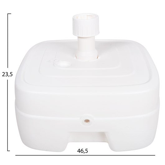 ΠΛΑΣΤΙΚΗ ΒΑΣΗ ΟΜΠΡΕΛΑΣ ΜΕ ΡΟΔΑ SOLBAS HM6113.01 ΛΕΥΚΗ- ΚΟΝΤΑΡΙ 33/50mm 46,5x23,5Υ