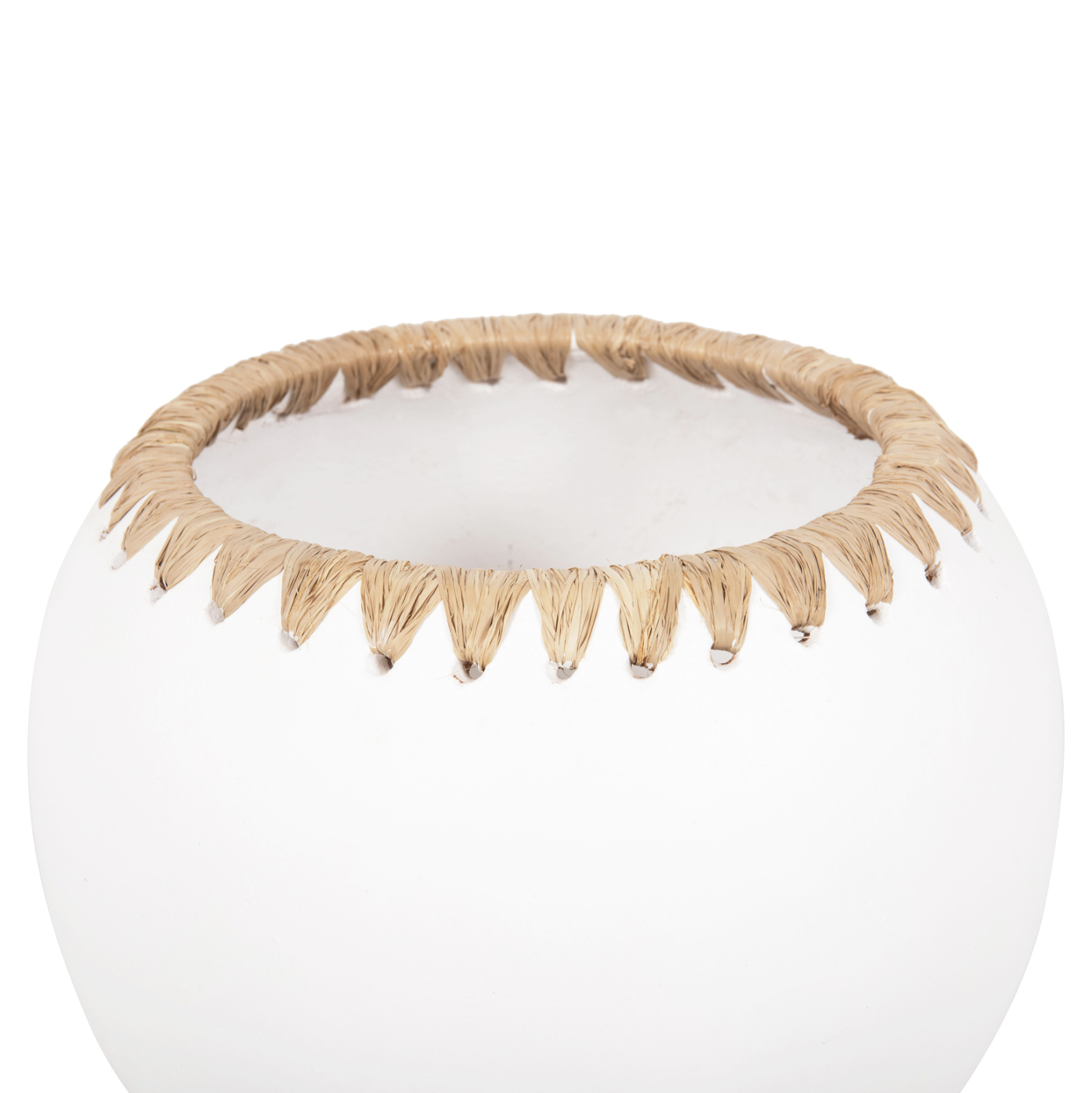 ΔΙΑΚΟΣΜΗΤΙΚΟ ΒΑΖΟ HM4375 ΤΕΡΑΚΟΤΑ ΣΕ ΛΕΥΚΟ ΜΕ ΠΛΕΞΗ ΨΑΘΑΣ ΣΤΟ ΣΤΟΜΙΟ Φ29x23Υεκ.