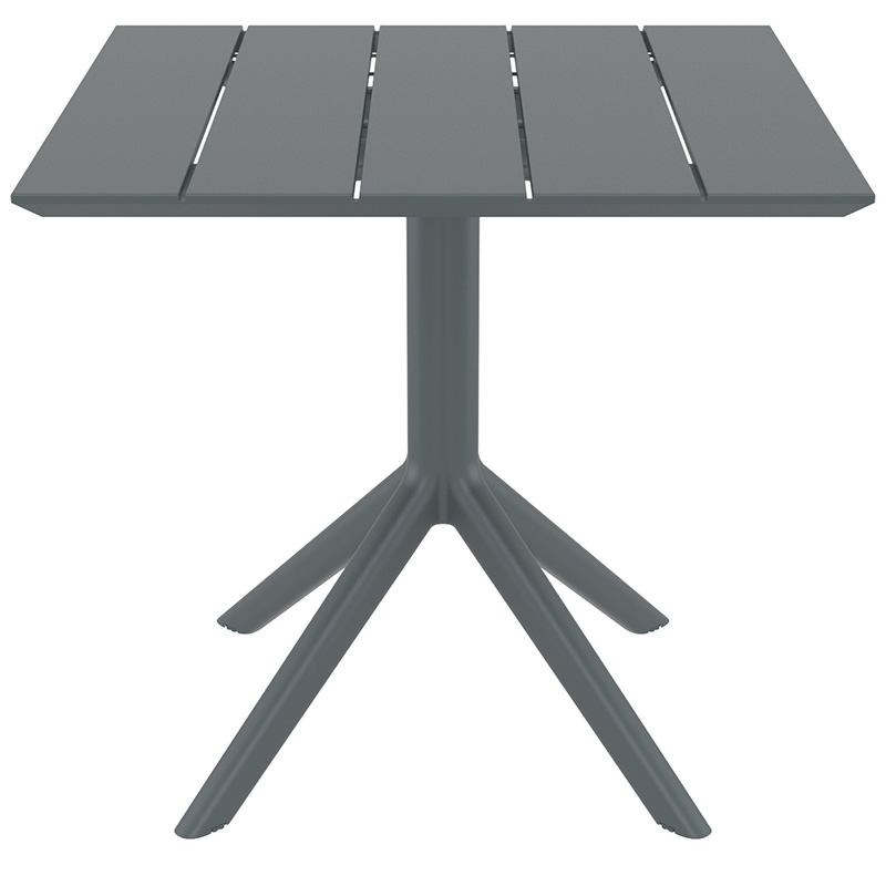 PARIS DARK GREY 80X80X74εκ. ΤΡΑΠΕΖΙ ΠΟΛ/ΝΙΟΥ