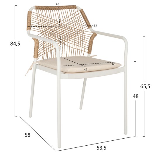 ΠΟΛΥΘΡΟΝΑ ΑΛΟΥΜΙΝΙΟΥ TROTTER HM5865.12 ΛΕΥΚΟΣ ΣΚΕΛΕΤΟΣ ΜΕ WICKER ΜΠΕΖ & ΕΚΡΟΥ ΜΑΞΙΛΑΡΙ