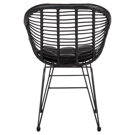 ΠΟΛΥΘΡΟΝΑ ΜΕ ΜΑΞΙΛΑΡΙ ΜΕΤΑΛΛΙΚΗ ALLEGRA HM5450.32 ΜΕ WICKER ΜΑΥΡΟ 58x59x82Υεκ.