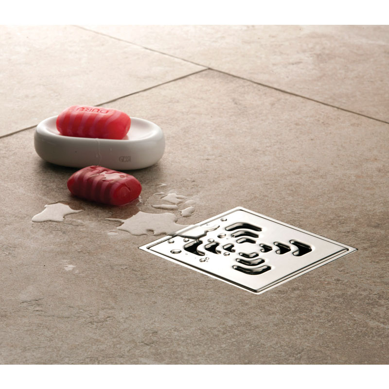 Ανοξείδωτο σιφόνι δαπέδου Confluo SQUARE 4 PESTAN 15x15cm