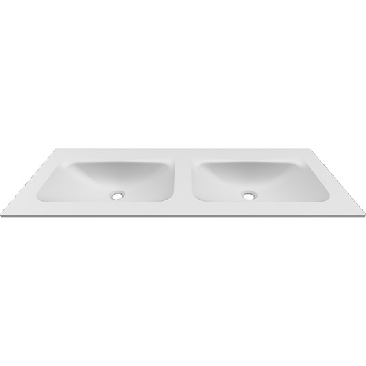 Νιπτήρας επίπλου διπλός ANIM 120 White BDVIV122WH46 KARAG 120,5x46,5x12cm