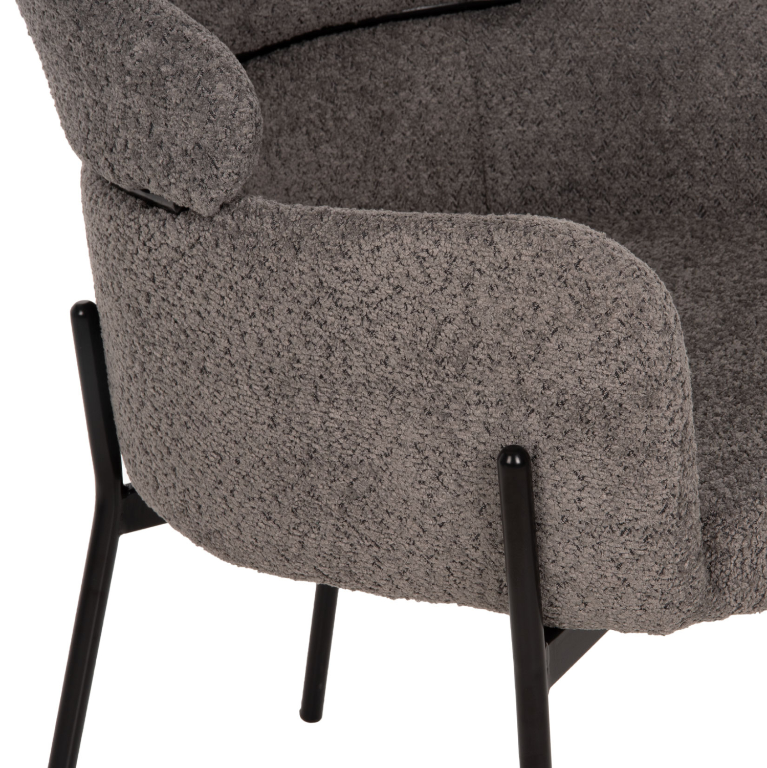 ΠΟΛΥΘΡΟΝΑ WOLF HM8583.01 ΓΚΡΙ ΥΦΑΣΜΑ ΜΠΟΥΚΛΕ ΜΕ ΜΕΤΑΛΛΙΚΑ ΠΟΔΙΑ 56x62x80Yεκ.