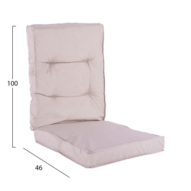 ΜΑΞΙΛΑΡΙ ΥΦΑΣΜΑΤΙΝΟ ΜΕ ΠΛΑΤΗ ΜΠΕΖ 96x46x7 εκ. HM5745.01