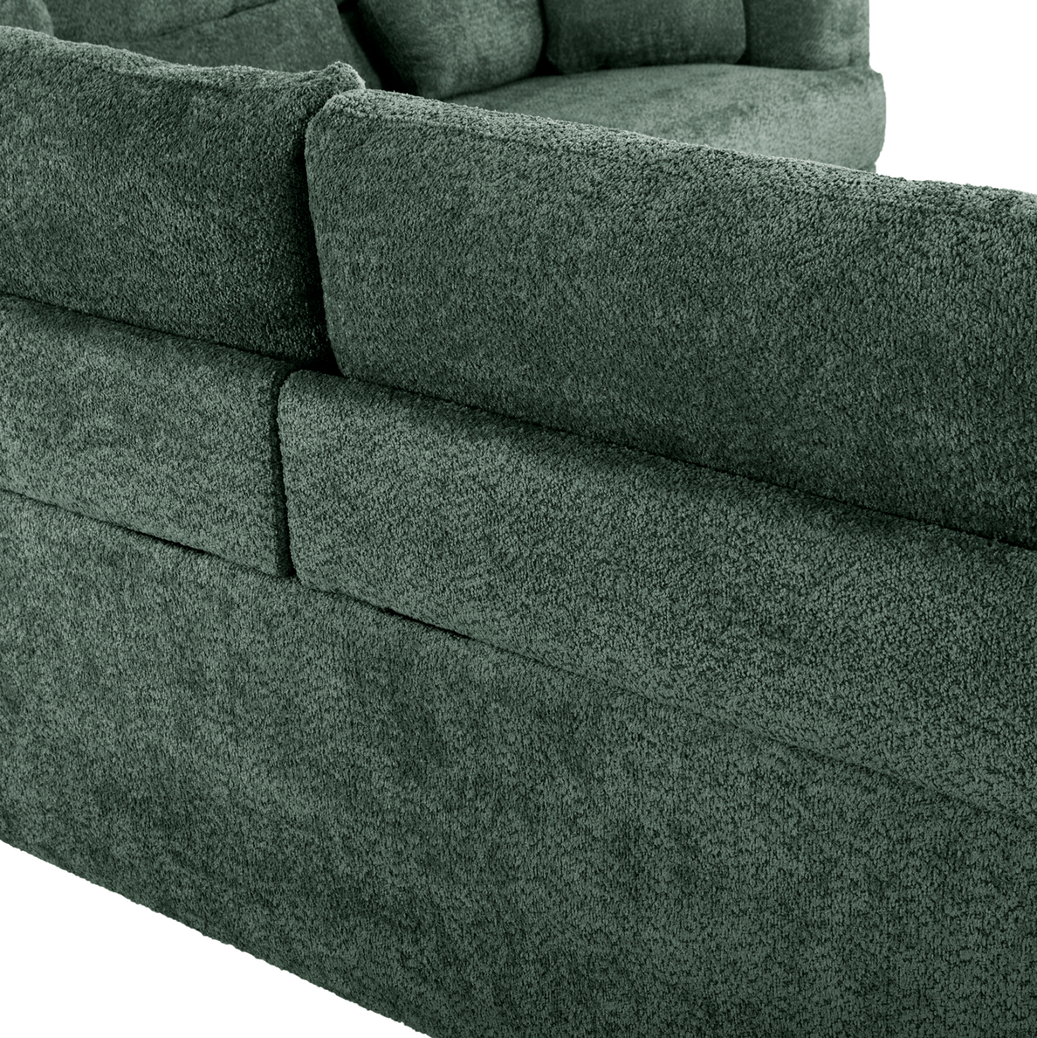 ΚΑΝΑΠΕΣ ΓΩΝΙΑ SYMMET HM3269.05 ΠΡΑΣΙΝΟ ΥΦΑΣΜΑ-ΑΝΘΡΑΚΙ ΠΟΔΙΑ 314x314x90-102Yεκ.