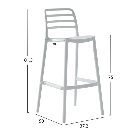 ΣΚΑΜΠΟ BAR ΠΟΛΥΠΡΟΠΥΛΕΝΙΟΥ SNOD HM6099.01 ΛΕΥΚΟ 37,2x50x101,5Υεκ.