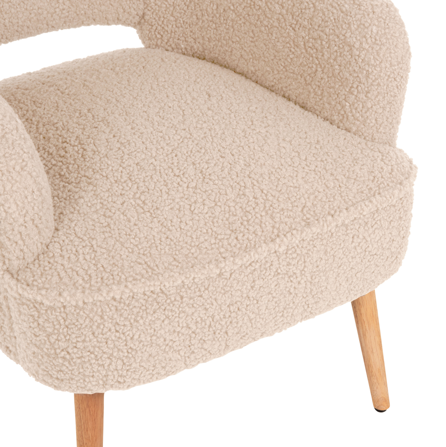 ΜΠΕΡΖΕΡΑ ΠΟΛΥΘΡΟΝΑ MYLIE ΛΕΥΚΟ ΜΠΟΥΚΛΕ HM8394.23 66x76x90Υ εκ.