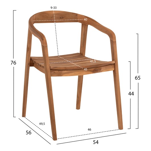 ΠΟΛΥΘΡΟΝΑ DEUS HM9621 ΞΥΛΟ TEAK 54x56x76Yεκ.