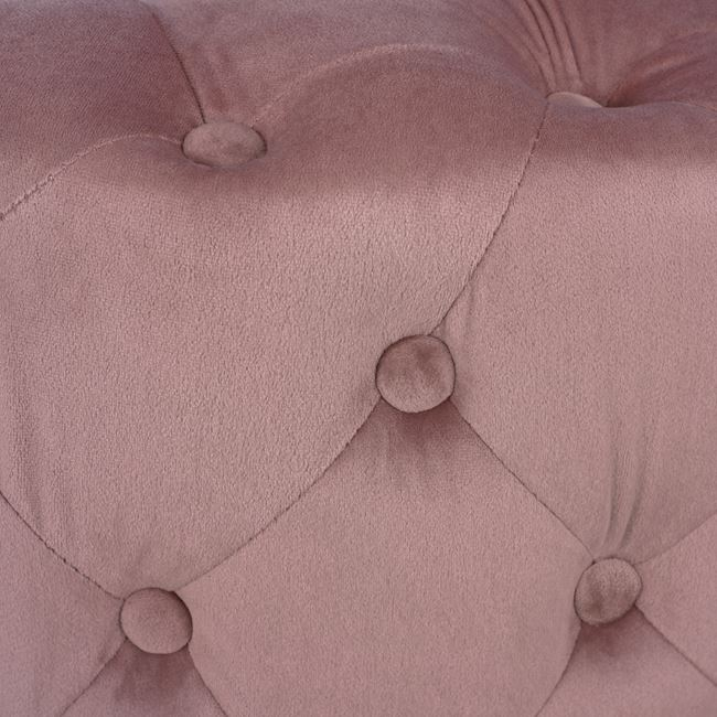 ΣΚΑΜΠΟ KASSIE ΣΑΠΙΟ ΜΗΛΟ ΒΕΛΟΥΔΟ ΤΥΠΟΥ CHESTERFIELD HM8406.02 Φ60x43Υ εκ.