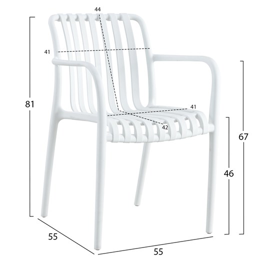 ΠΟΛΥΘΡΟΝΑ ΠΟΛΥΠΡΟΠΥΛΕΝΙΟΥ TIPPY HM5940.01 ΛΕΥΚΗ 55x55x81Υεκ.