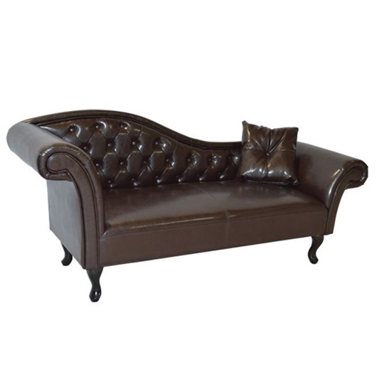 ΑΝΑΚΛΙΝΔΡΟ T.CHESTERFIELD NIOVI HM3007.01 PU ΣΚ.ΚΑΦΕ-ΜΑΥΡΑ ΠΟΔΙΑ 190x61x84Yεκ.