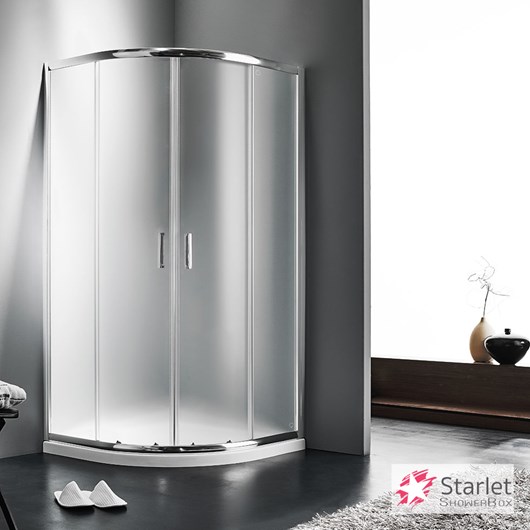 Ημικυκλική καμπίνα ντουζιέρας QUADRANT 90 (87-89εκ.), Starlet Fabric Chrome