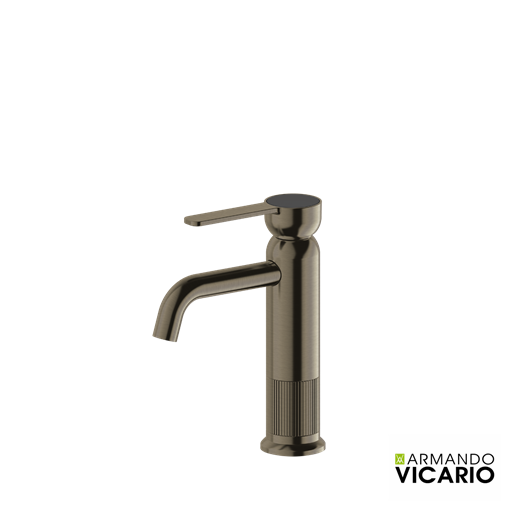 Μπαταρία Νιπτήρα με Βαλβίδα Clic-Clac Lumiere Vicario Black Brushed