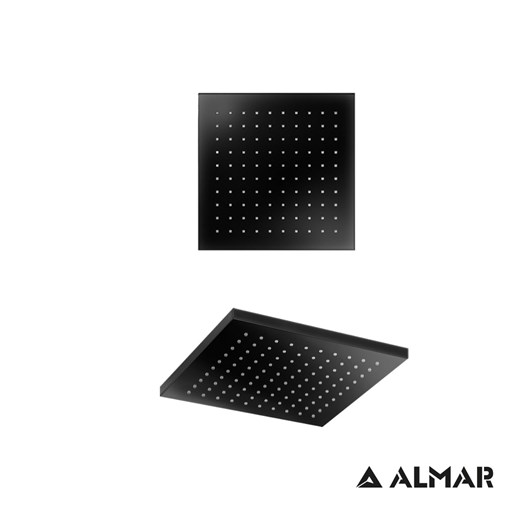 Κεφαλή Ντουζ Emotion 20x20, Almar Black Matt