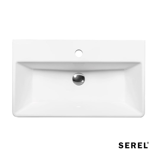 Νιπτήρας Πορσελάνης Tetra 60x35 (1 οπή) SEREL White