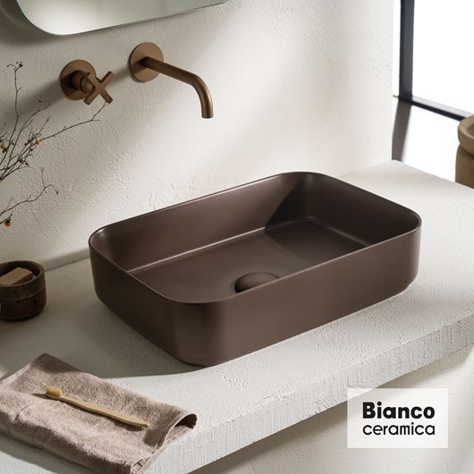 Νιπτήρας Πορσελάνης 50x36 Bianco Ceramica taupe Matt