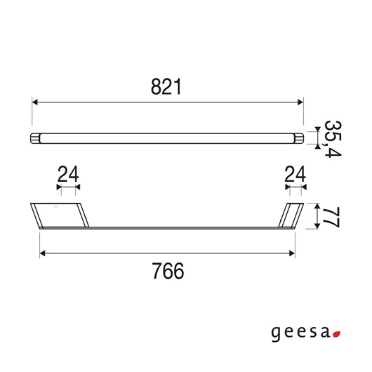 Εταζέρα με πετς/στρα Shift Geesa Chrome