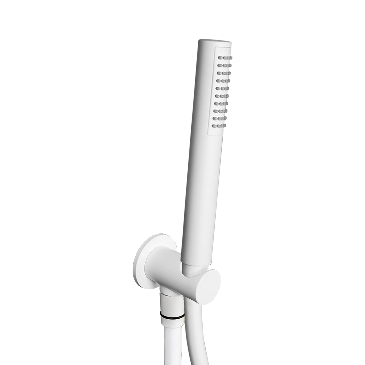 Επίτοιχη Παροχή νερού με τηλέφωνο και σπιράλ, White Matt
