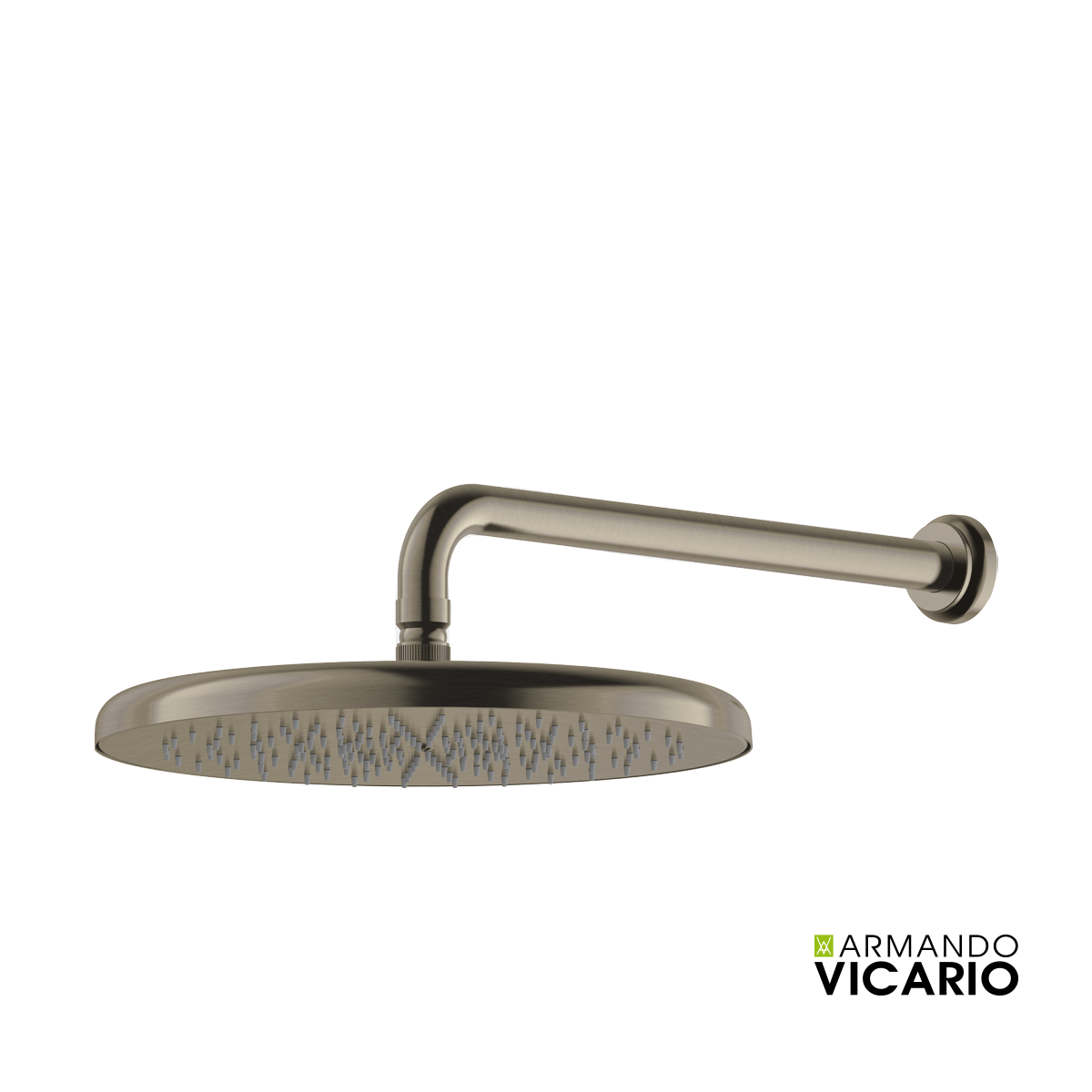 Κεφαλή Ντους Φ35εκ. με μπράτσο Οροφής LUMIERE VICARIO, Black Brushed