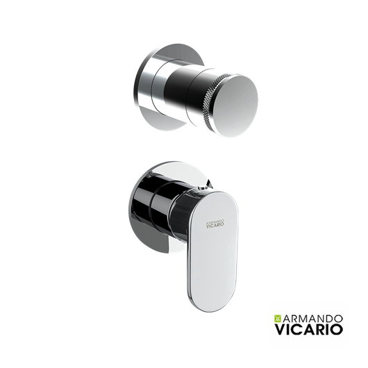 Μίκτης Εντοιχισμού 2 εξόδων SLIM VICARIO, Chrome