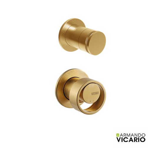 Μίκτης Εντοιχισμού 3 εξόδων HALO VICARIO, Gold Brushed