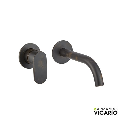 Μπαταρία Νιπτήρα Τοίχου Slim Vicario Rusty Black