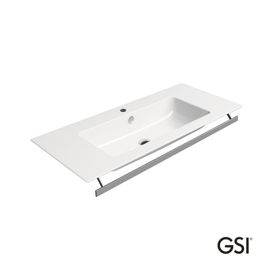 Νιπτήρας Πορσελάνης Pura 102x46 (1 οπή+2 προχ.) GSI White