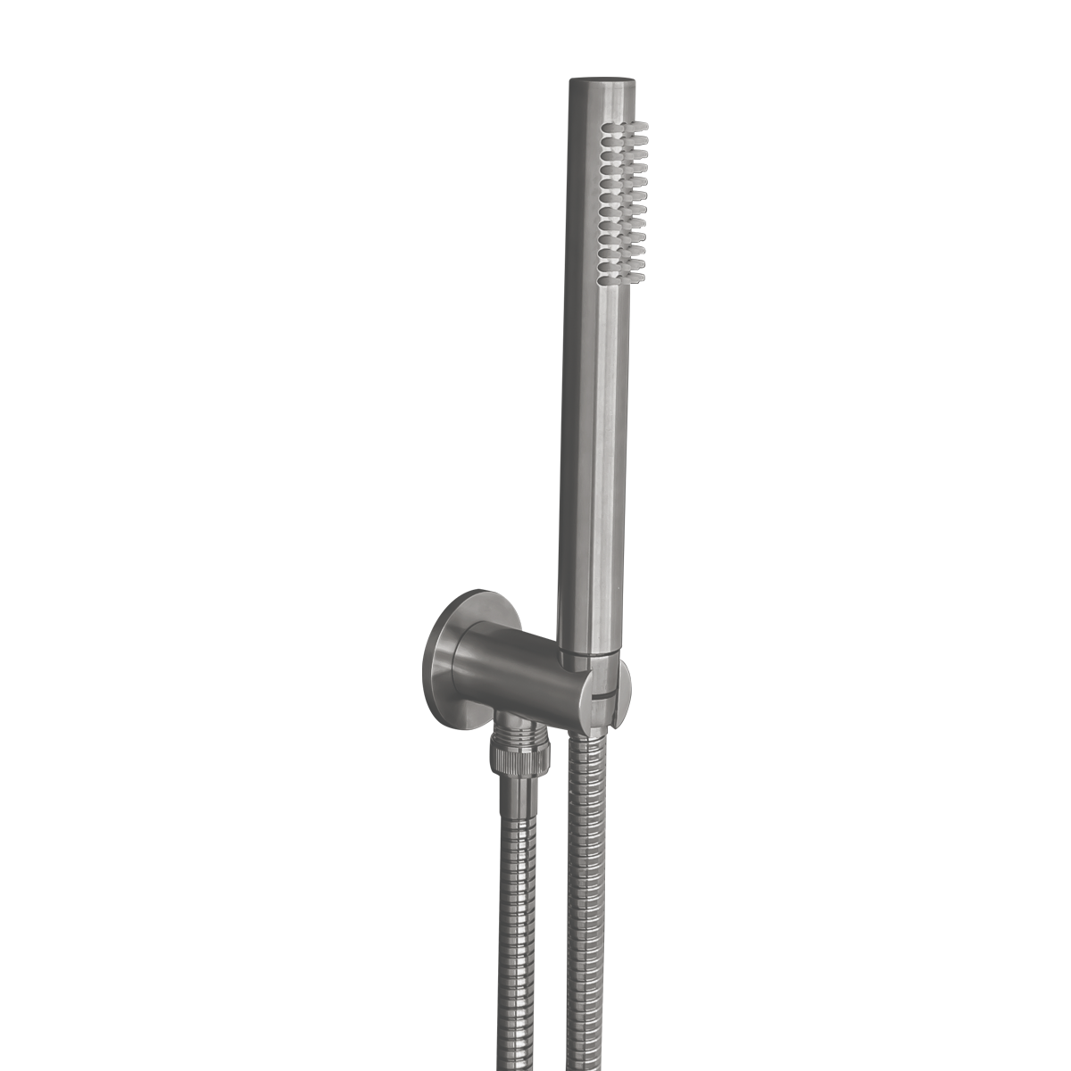 Επίτοιχη Παροχή νερού με Τηλέφωνο και Σπιράλ ELLE316 La Torre, Inox Brushed 