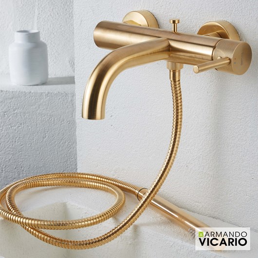 Μπαταρία Λουτρού industrial Vicario Brushed Gold