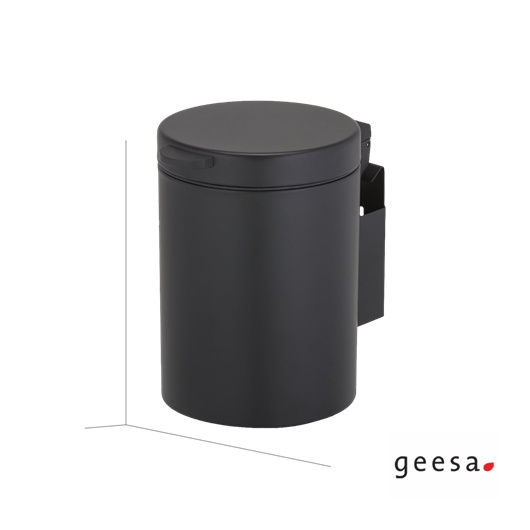 Χαρτοδοχείο Επίτοιχο 3l Geesa Black Matt