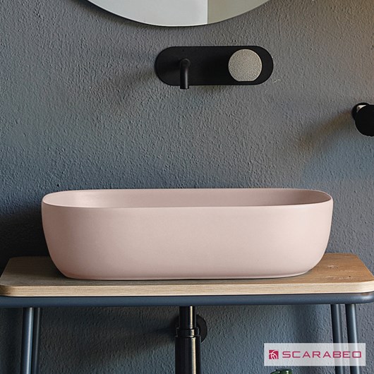 Νιπτήρας Πορσελάνης Glam 56x39 Scarabeo Antique pink (rosa)