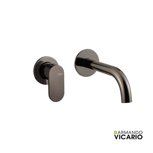 Μπαταρία Νιπτήρα Τοίχου Slim Vicario Black Chrome