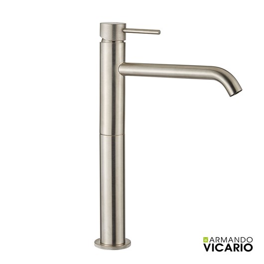 Μπαταρία Νιπτήρα Υψηλή με Βαλβίδα Clic-Clac industrial Vicario Inox