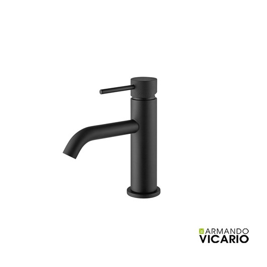 Μπαταρία Νιπτήρα με Βαλβίδα Clic-Clac Industrial Vicario Black Matt