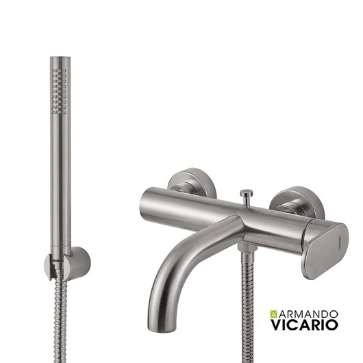 Μπαταρία Λουτρού Slim Vicario Inox