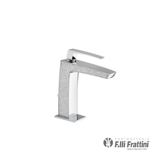 Μπαταρία Νιπτήρα με Αυτόματη Βαλβίδα Luce Frattini decor Chrome