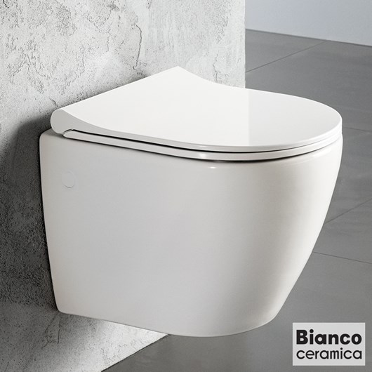 Λεκάνη Κρεμαστή VITO/48 με Απλό κάλυμμα 9250, Bianco Ceramica White